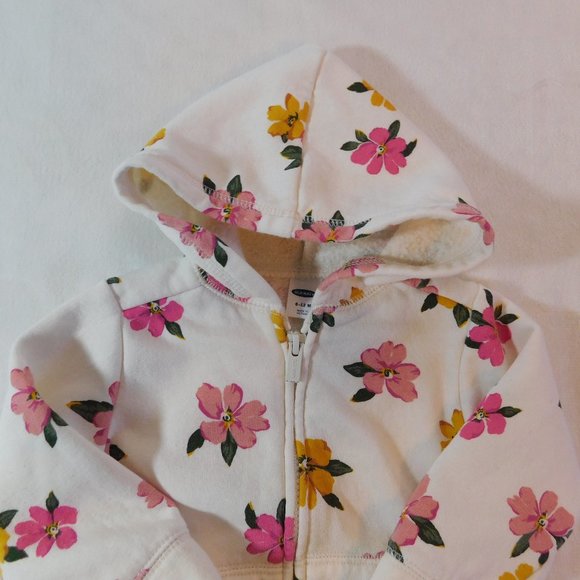 Bundle of Old Navy 6-12M Soft Floral Hoodie & Skinny Adjuste` Pullon Jeans - Picture 3 of 7